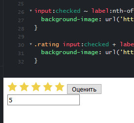 Stars rating (CSS styling)