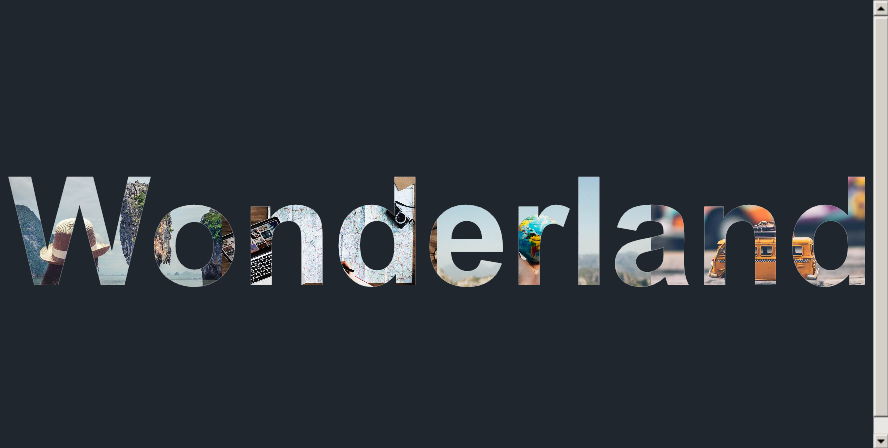 Image clipping with text on CSS