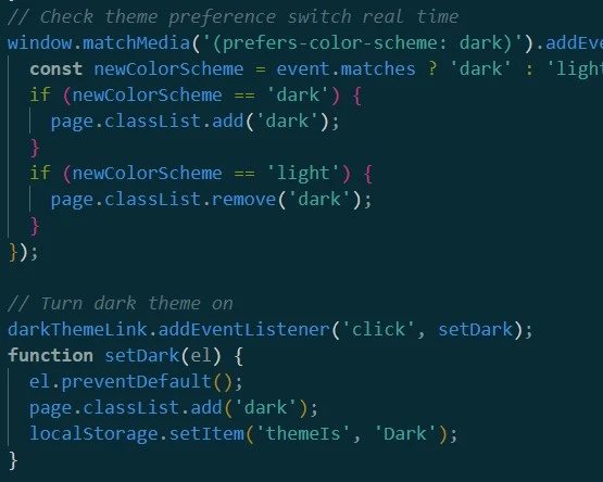 Dark/Light theme switch